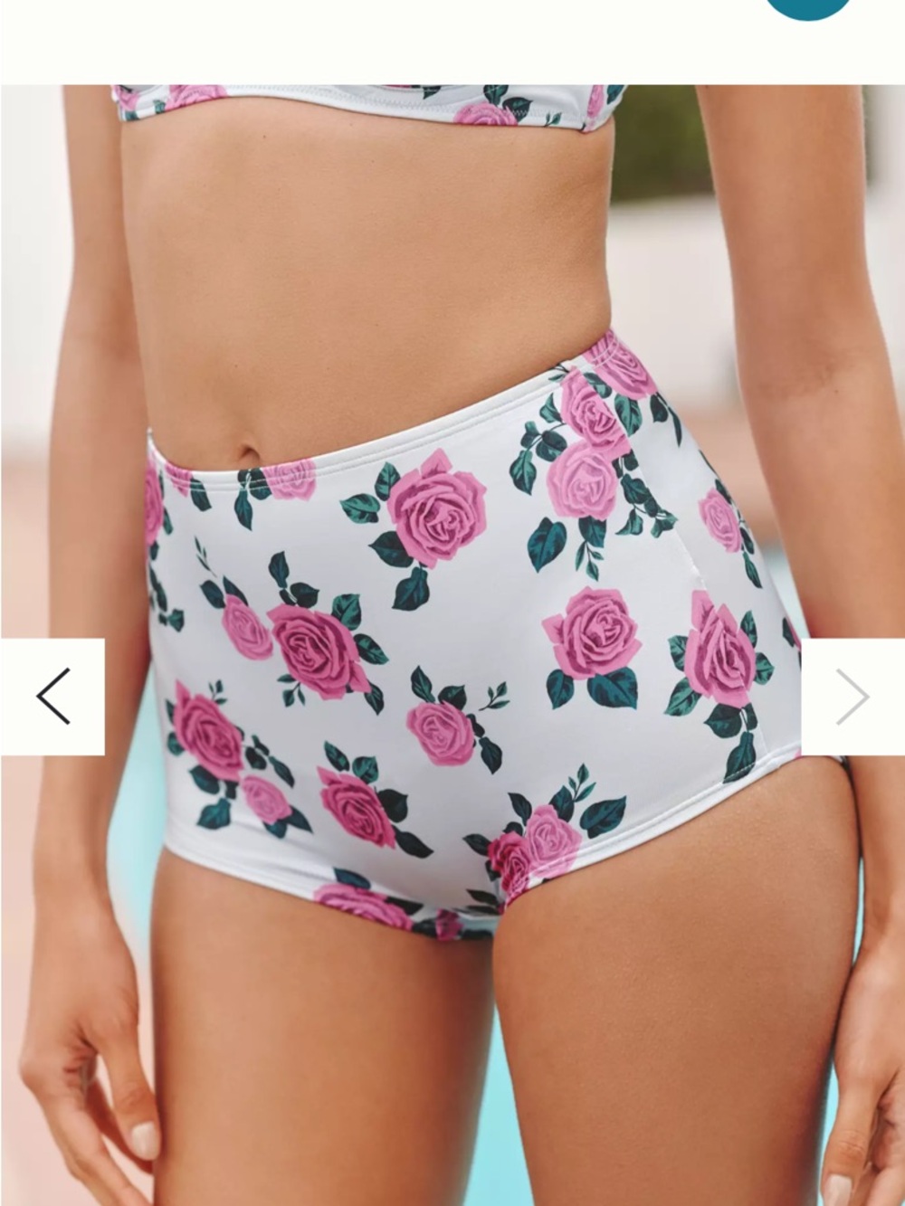 Good American Satin Boyshort Floral Bottoms — Pink Rose Print 2x
